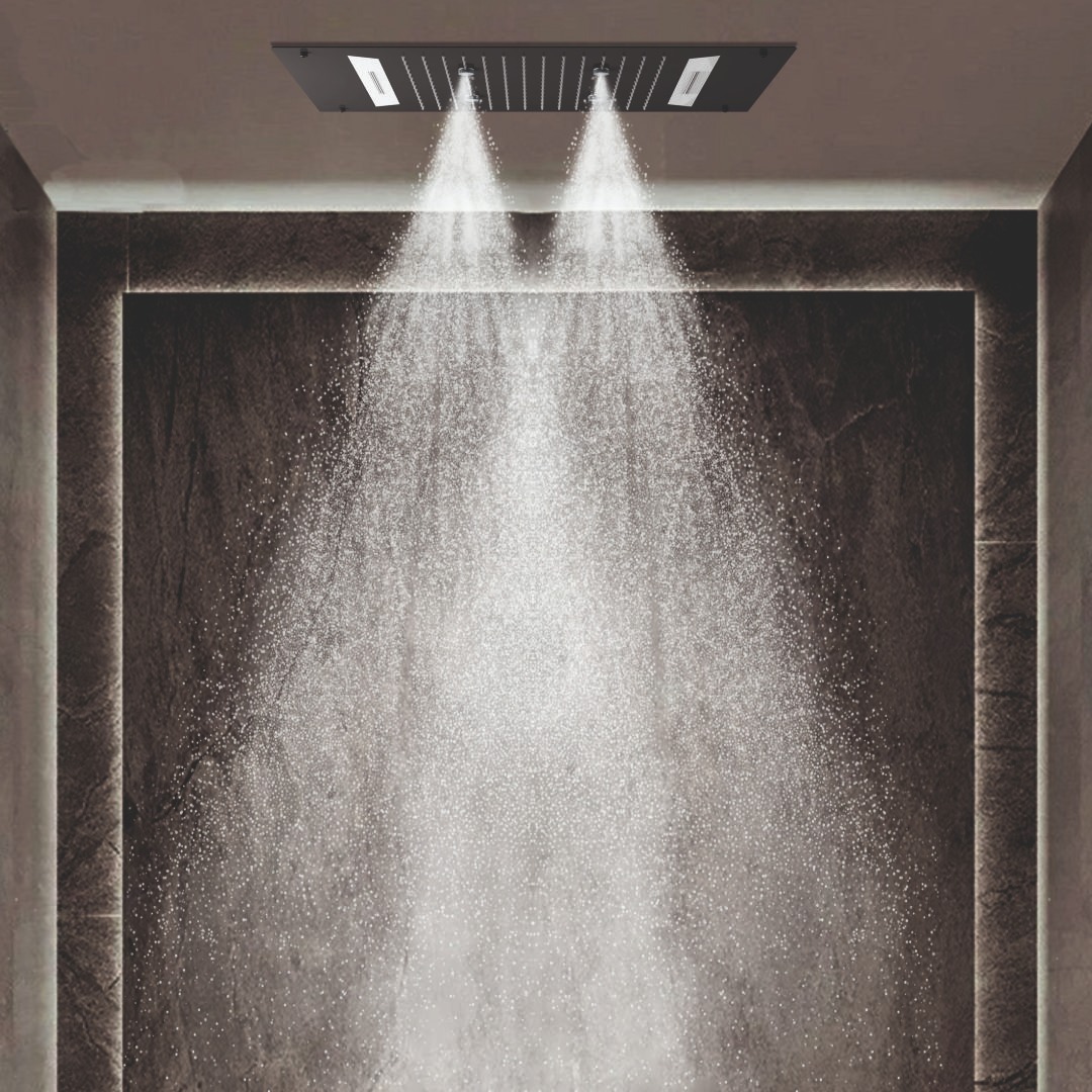Wide rain ceiling shower ideal for premium bathroom spaces